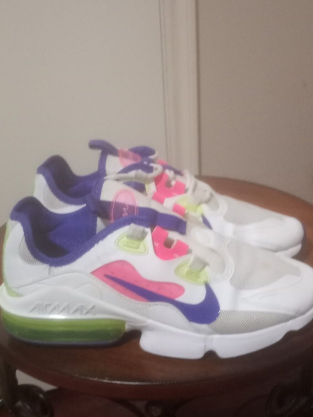 Nike Air Max Shoes Womens Size 6.5 White Multicolor Mesh Sneakers CZ0436-100
